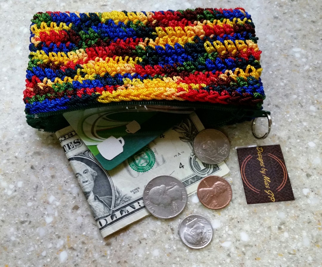 Rainbow Coin Purse Crochet Coin Purse Rainbow Pouch Rainbow Etsy