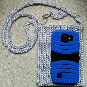 Cell Phone Pouch for Necklace, Over-the-Shoulder, or Cross Body Style with Zipper or Top Loop Closure