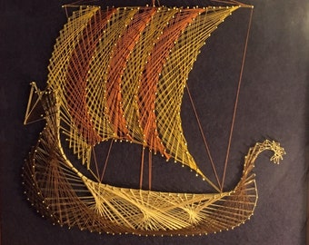 MCM Danish Viking Ship String Art