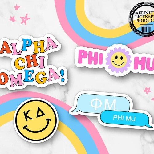 Custom Sorority / College / Club Stickers / Bid Day Bulk Etsy