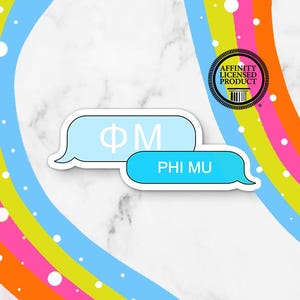 Text Message Sorority Vinyl Stickers | Custom Greek Letter Stickers, Personalized Sorority Gifts, Fun Greek Life Decals, Big Little Gifting