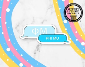 Text Messages Custom Sorority Vinyl Sticker | Custom Sorority Stickers, College Stickers, Bid Day Bulk Orders, Big Little Sorority Stickers