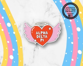 Angel Heart Custom Sorority Vinyl Sticker | Custom Sorority Stickers, College Stickers, Bid Day Bulk Orders, Big Little Sorority Stickers