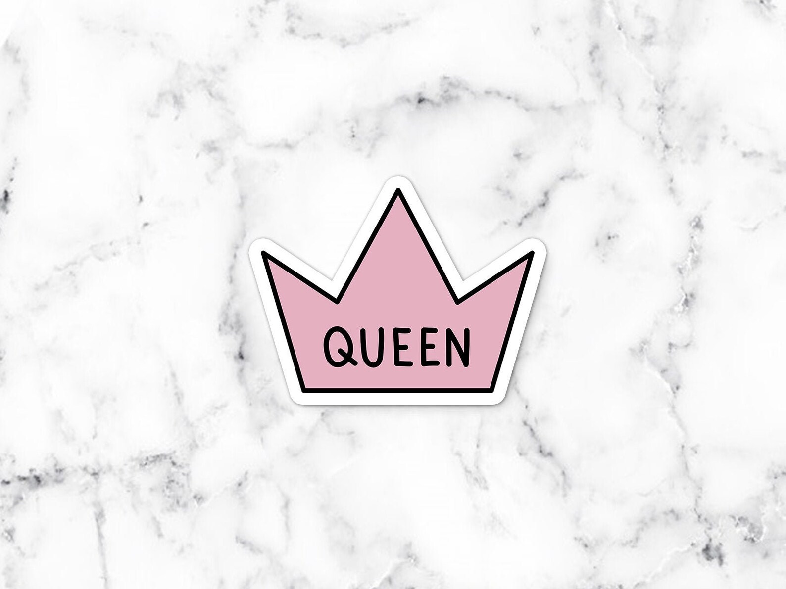Queen Crown Waterproof Vinyl Sticker Laptop Decal Sticker | Etsy