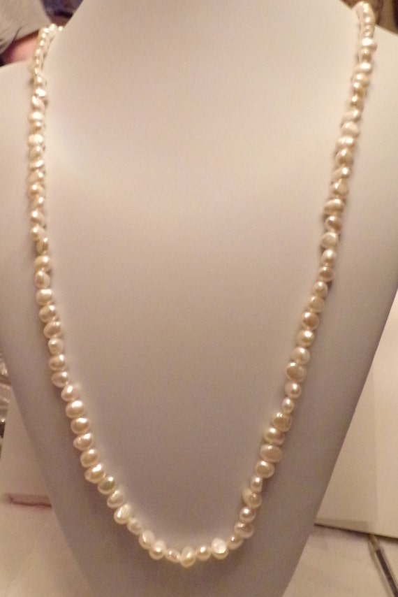 7-9mm Pearl Necklace 36" Long