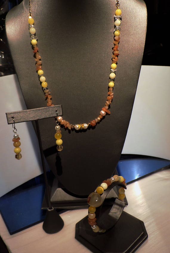Fall Festival..Carnelian Pearls and Agates