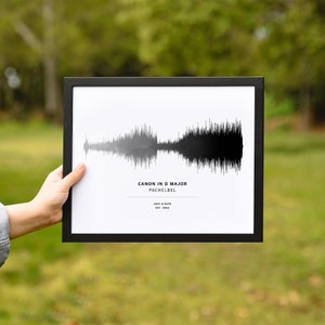 Playable QR Code Sound Wave Print Wedding Song Gift For Him Personalised Anniversary Gift Soundwave Gift for husband Dad Brother image 8