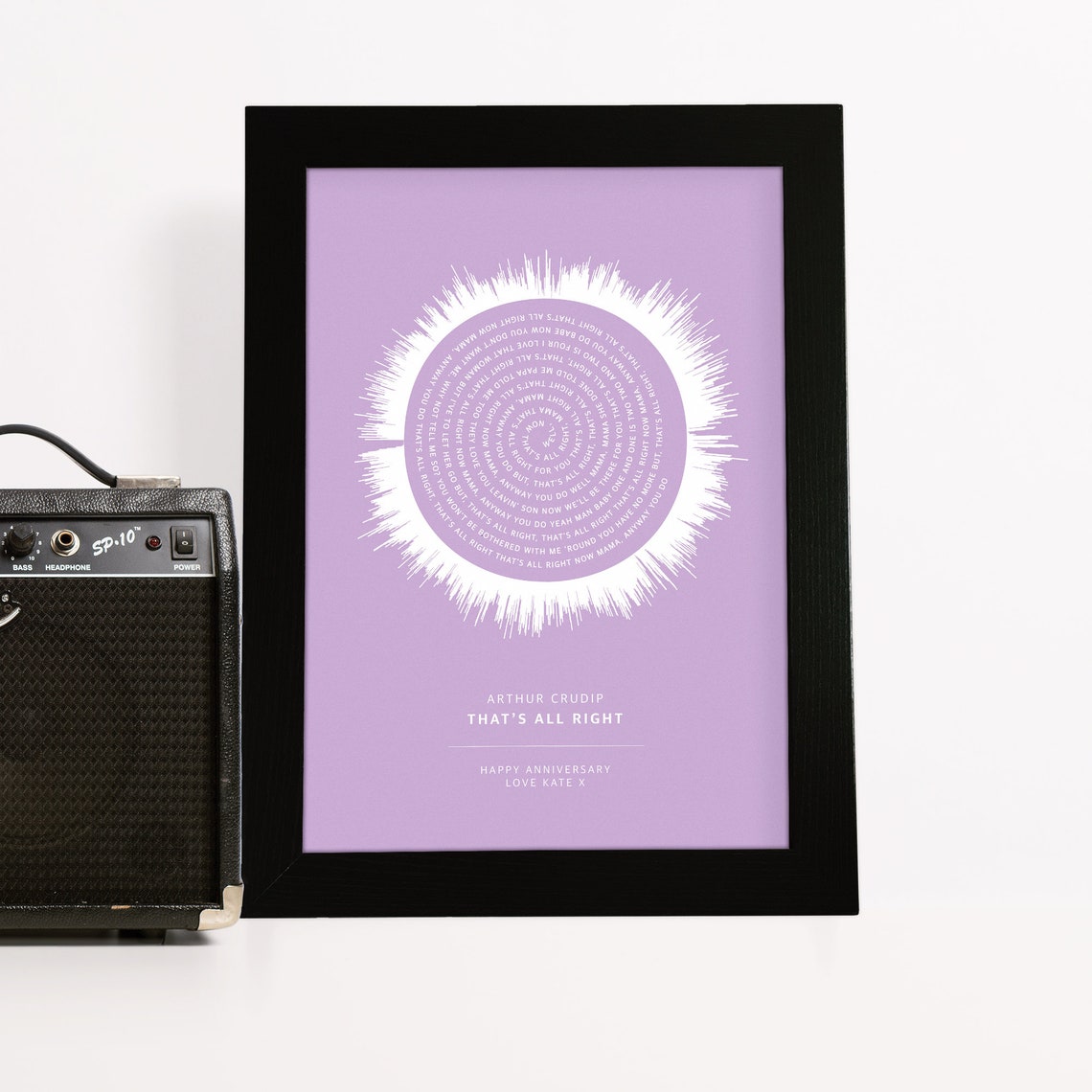 Spiral Song Lyrics Sound Wave Personalised Wedding Gift Custom Etsy