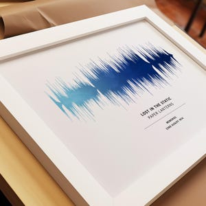 Playable QR Code Sound Wave Print - Wedding Song Gift For Him - Personalised Anniversary Gift - Soundwave - Gift for husband Dad Brother