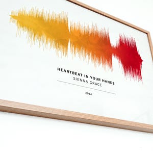 Arte personalizzata con onde sonore ad acquerello, regali personalizzati per il marito, regali musicali per gli uomini, stampa di onde sonore, forma d'onda con codice QR scansionabile