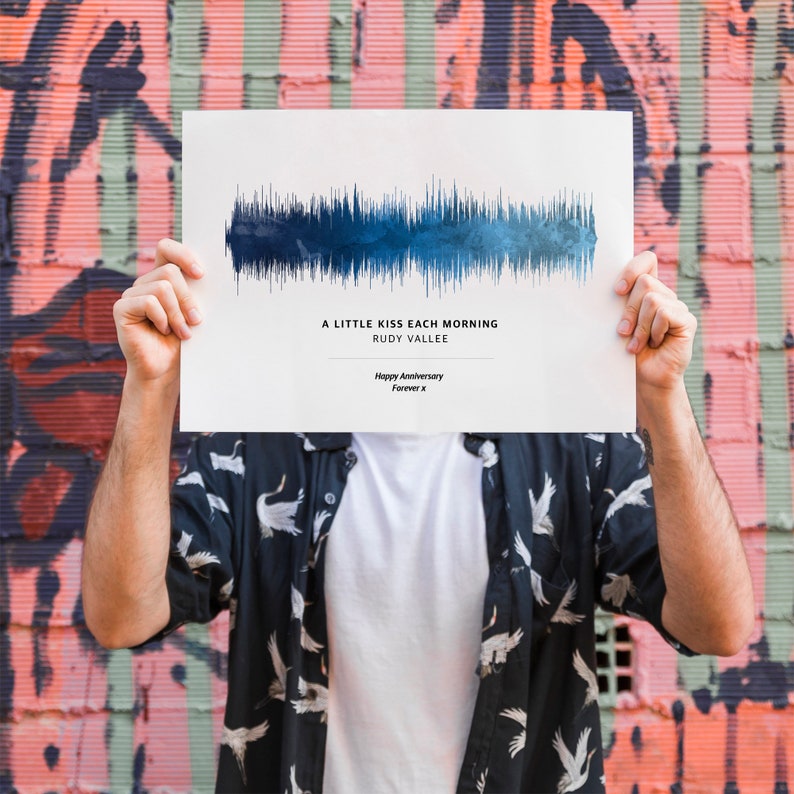 Playable QR Code Sound Wave Print Wedding Song Gift for Him Etsy