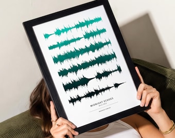 Personalised Music Sound Wave Art Print – Gift for Boyfriend