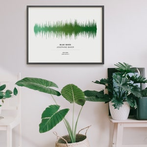 Custom Sound Wave Art Personalised Your Song First Dance Wedding Gift image 2