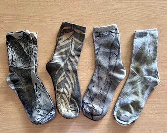 Socks with eco print