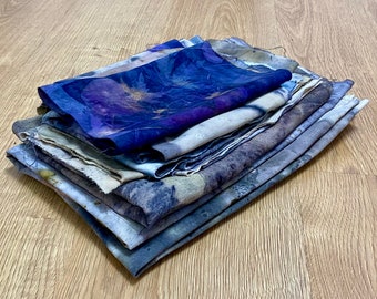 Plant Print Linen Fabric: Natural Eco-Dyed Material