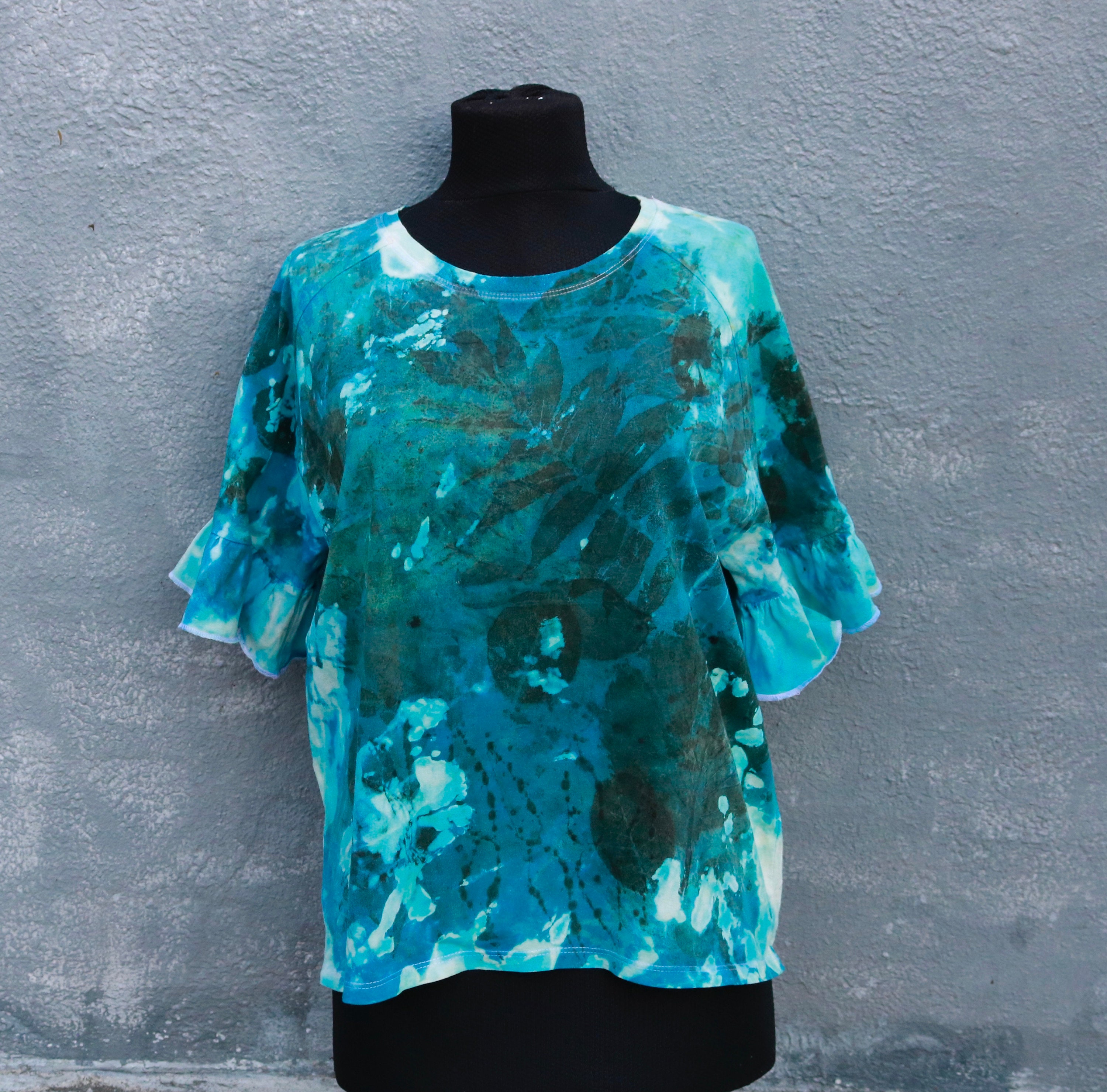 Ecoprinted /t-shirts From Bio Coton / Natural Dyeing Tie Dye - Etsy