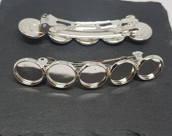 18*25MM Oval Bezel Bobby Hair Pin Clip Barrette Blanks Hairpin Findings 20Pcs