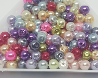 100 Pearl Hearts Purple Embellishments 10mm Scrapbooking Card Making Supplies