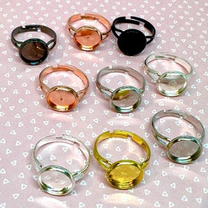Silver Ring Blanks, Ring Blanks, Ring Settings, 12mm Ring Blanks, Adjustable Ring Blank, Adjustable Ring, Silver Adjustable Ring, Ring 12mm,
