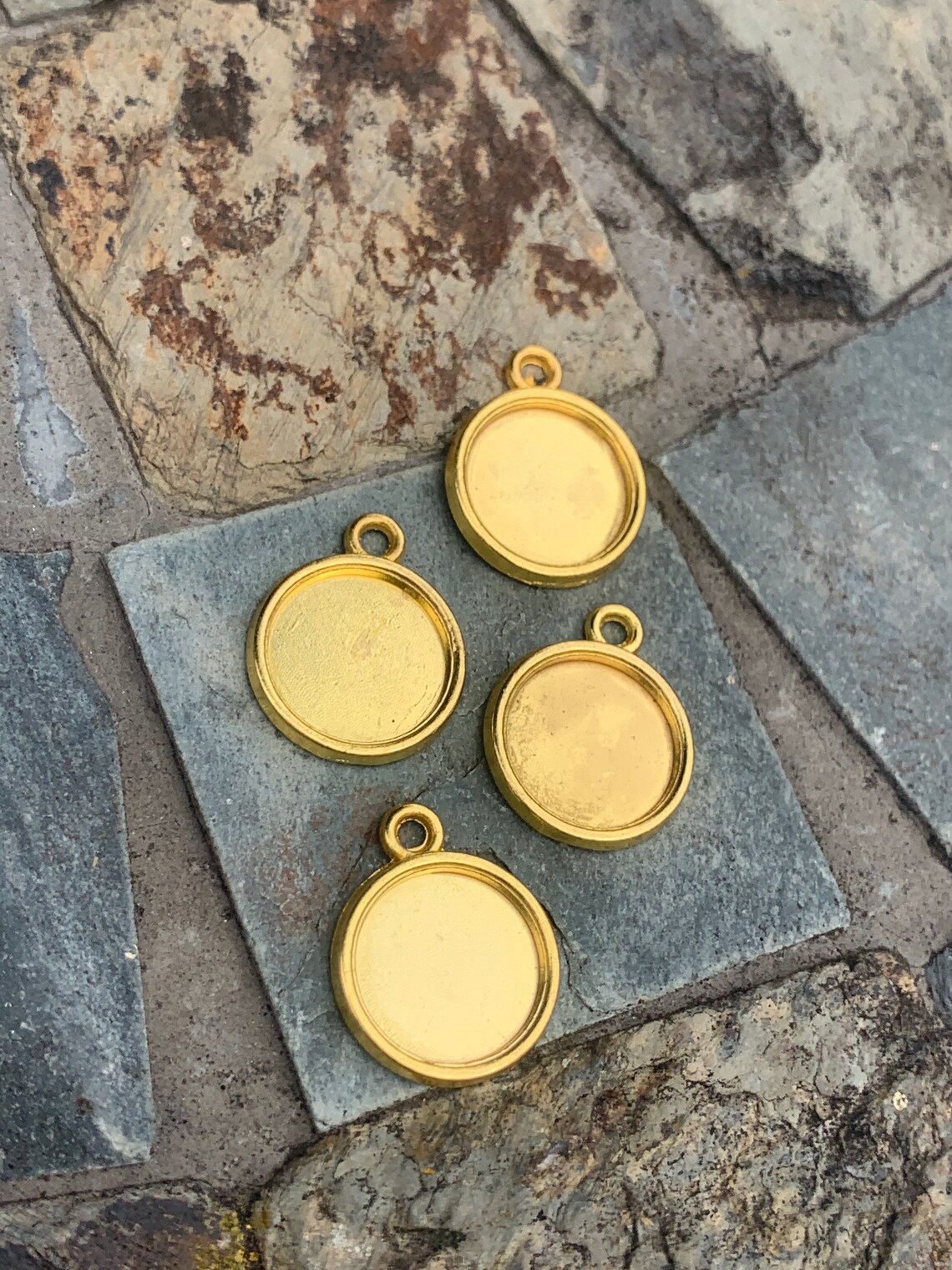 Gold Settings Jewellery Settings Gold Bezel Gold 12mm Etsy