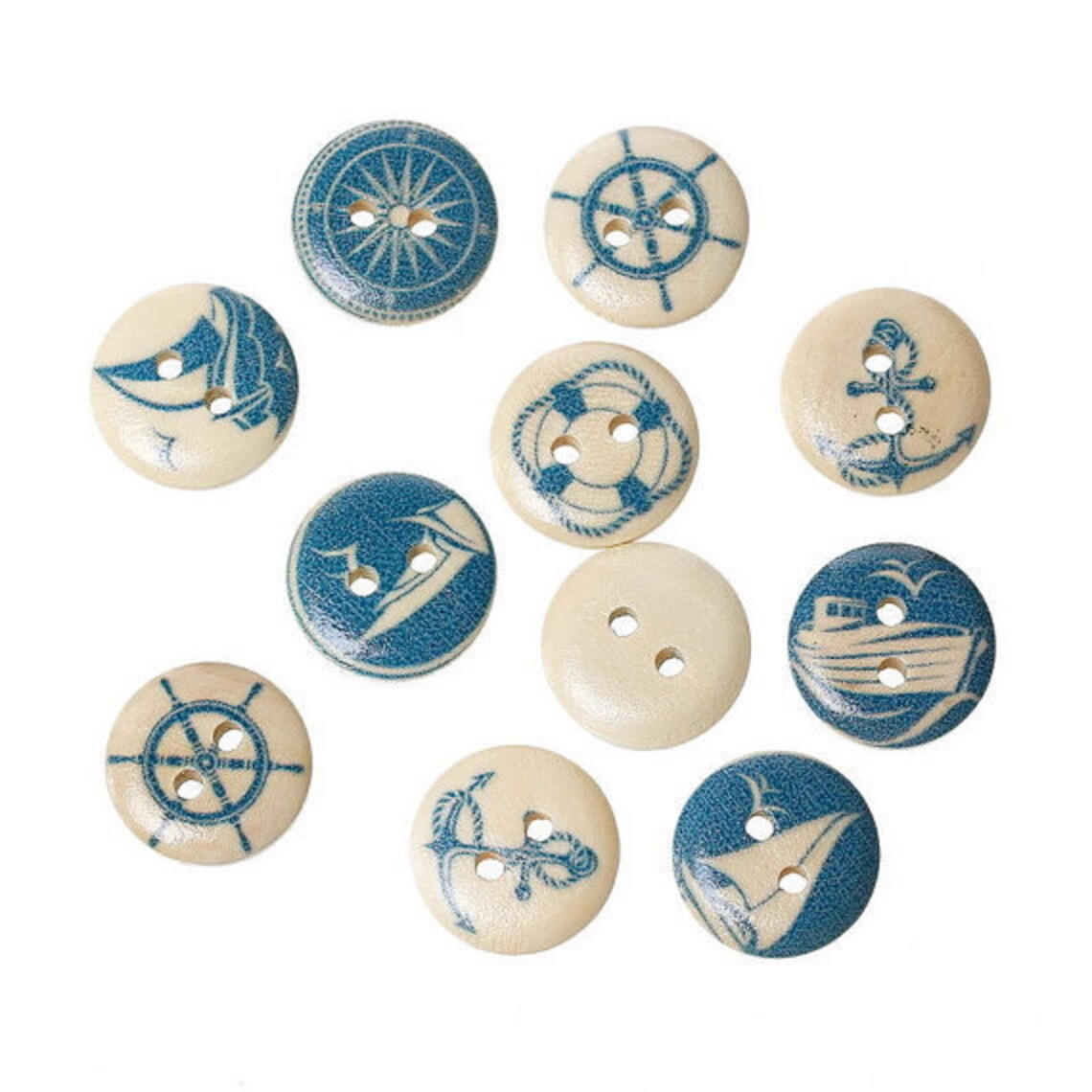 Wooden Buttons Nautical Buttons Boat Buttons Sailing Etsy UK