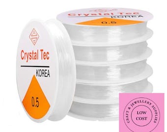 Élastique pour bijoux, Fil pour perles, 0,5 élastique, Fil élastique, 0,5 mm, Bobine d'élastique, Fil pour bijoux, Fil pour perles, Élastique pour bijoux,
