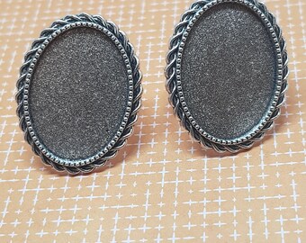 Oval Ring, Cabochon Ring, 18x25, Silver Oval, Ring Blanks, Ring Bezels, Oval Trays,