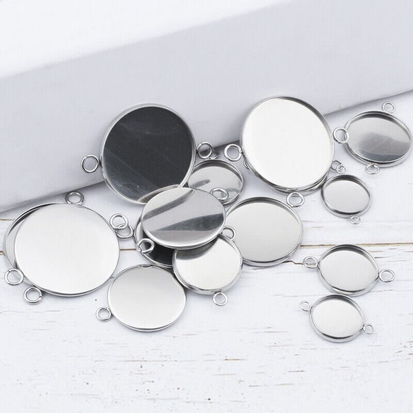 Jewellery Connectors, Stainless Settings, Stainless Bezels, Jewellery Cups, Cabochon Settings,