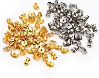 Stainless Steel Backs, Earring Backs, Butterfly Backs, Sensitive Ears, Surgical Steel, Earrings Nuts,