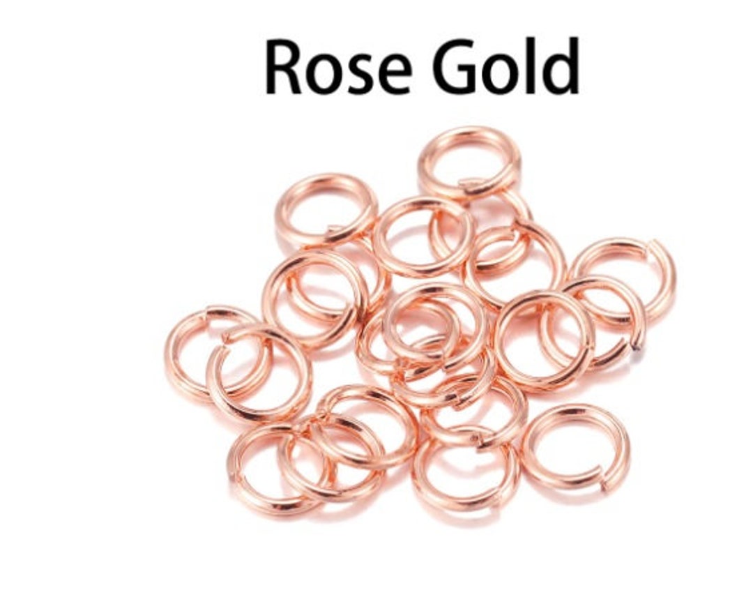 Rose Gold Jump Rings 5mm Jump Rings 6mm Jump Rings 4mm Jump Etsy