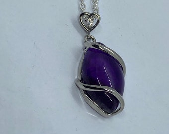 Amethyst Necklace, Amethyst Pendant, Crystal Necklace, Amethyst Jewellery,