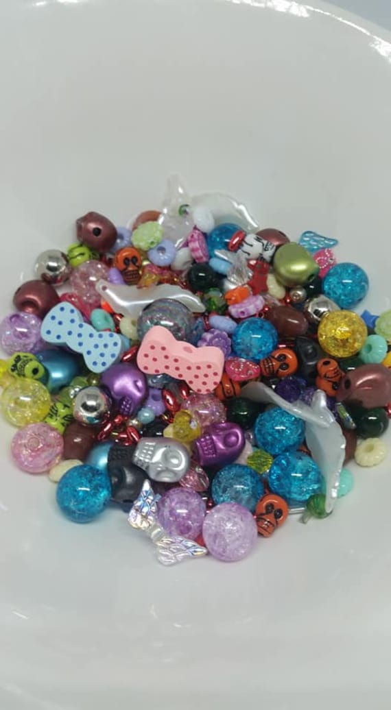 1 x Bag Mixed Bead Soup Glass//Acrylic Various Colours Available