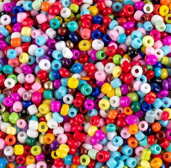 Mixed Seed Beads, Glass 2mm Beads, Tiny Beads, Small Beads, Opaque