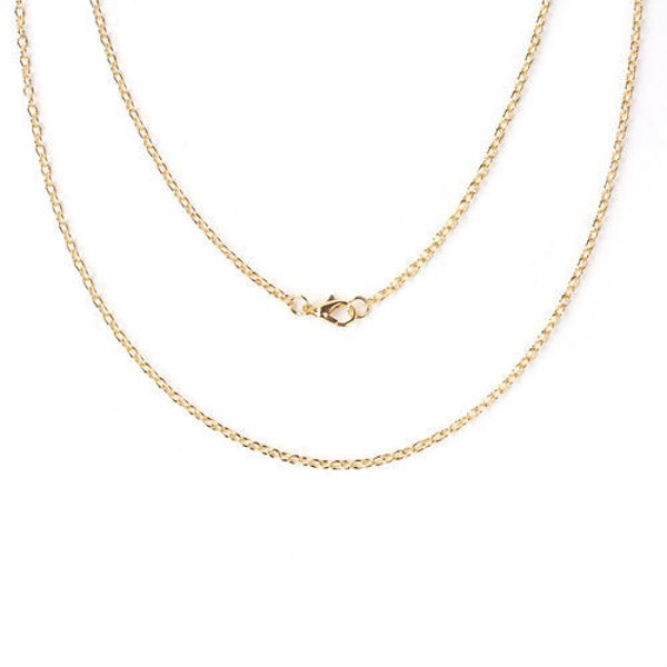 Gold Plated Necklace, Gold Plated Chain, Gold Necklace, Gold Chain, 30inch Gold, 30" Gold, 30" Necklace, 30" Chain, Gold Link Chain, Link