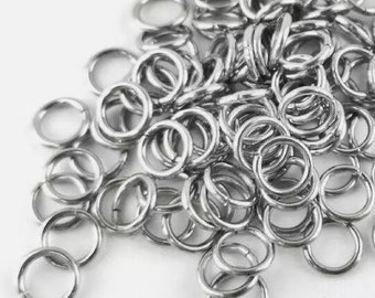 10mm Surgical Steel Jump Rings, 6mm Split Rings, Jump Rings, 8mm Jump Rings,