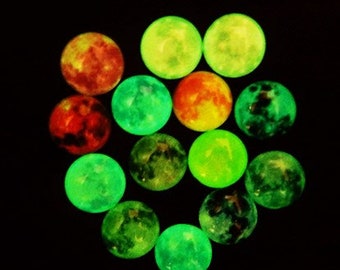 Luminous Cabochons, Light Up Cabochons, Space, Galaxy, Moon, Celestial, Glow Cabochons,