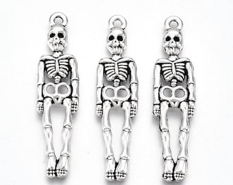 Skeleton Charms, Halloween Charms, Death Charms,