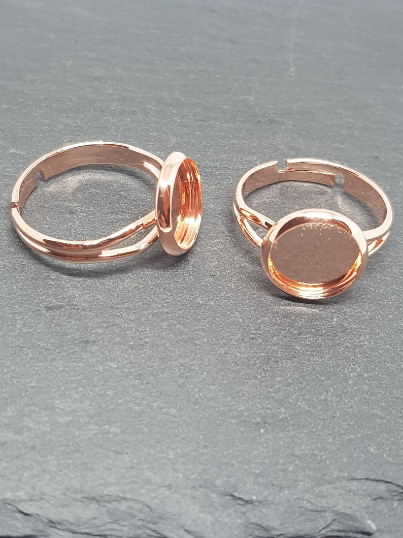 Rose Gold Ring Ring Blanks Ring Settings 12mm Ring 10mm Etsy UK