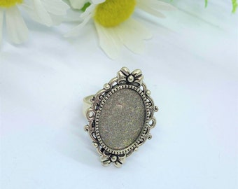 Oval Ring, Oval Setting, 13mm x 18mm Ring, Adjustable Ring,