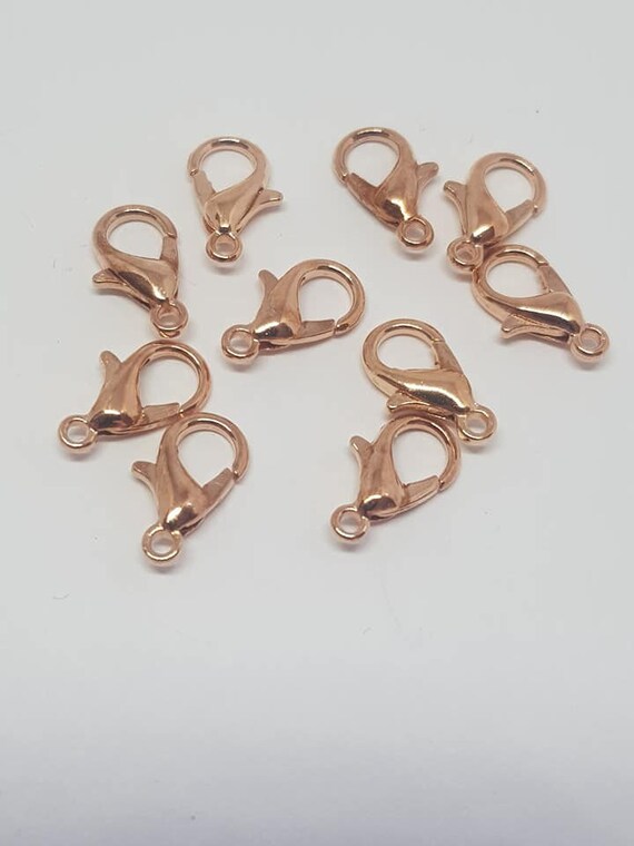 40 x 12mm Silver Plated Lobster claw Clasps Craft Jewellery Making Uk Seller