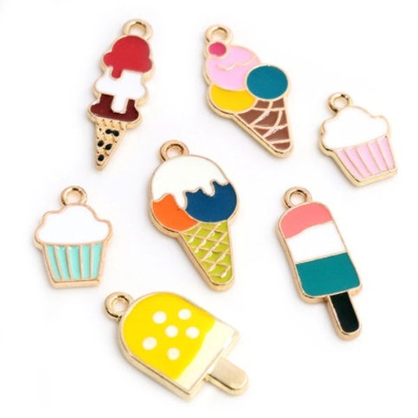 Lolly Charms, Ice Cream Charms, Summer Charms, Food Charms, Cake Charms, Beach Charms, Dessert,