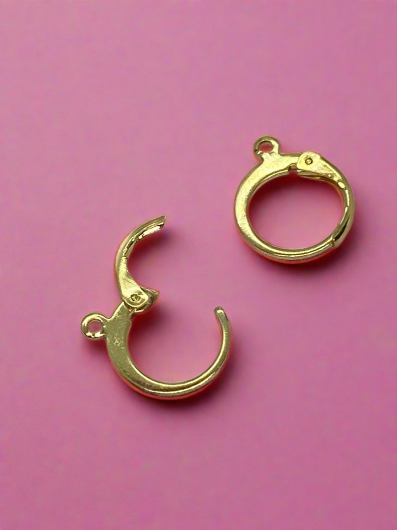 Gold Snuggle Hoop, 24k Huggies Hoops, Earring Leverbacks, Gold ...