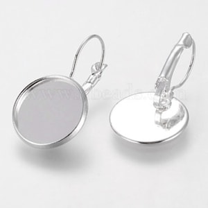 French Lever Earrings, 20mm Earrings, Earring Setting, Lever Back Earrings, Black Lever, Silver Lever, Gold Lever,