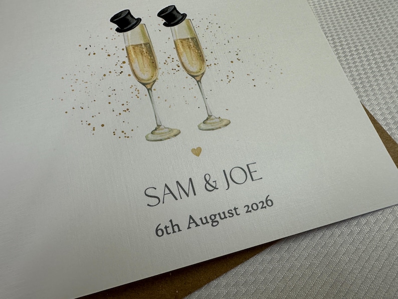 Personalised Wedding Day Card, Same Sex Men's, Mr and Mr, Civil Partnership, imagem 6