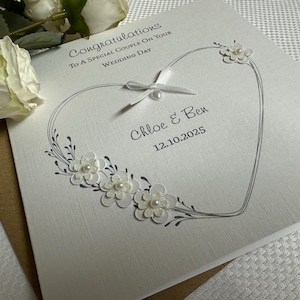 Wedding Day Card: Personalised ~ Engagement, Vow Renewal, Anniversary, Civil Partnership bild 9