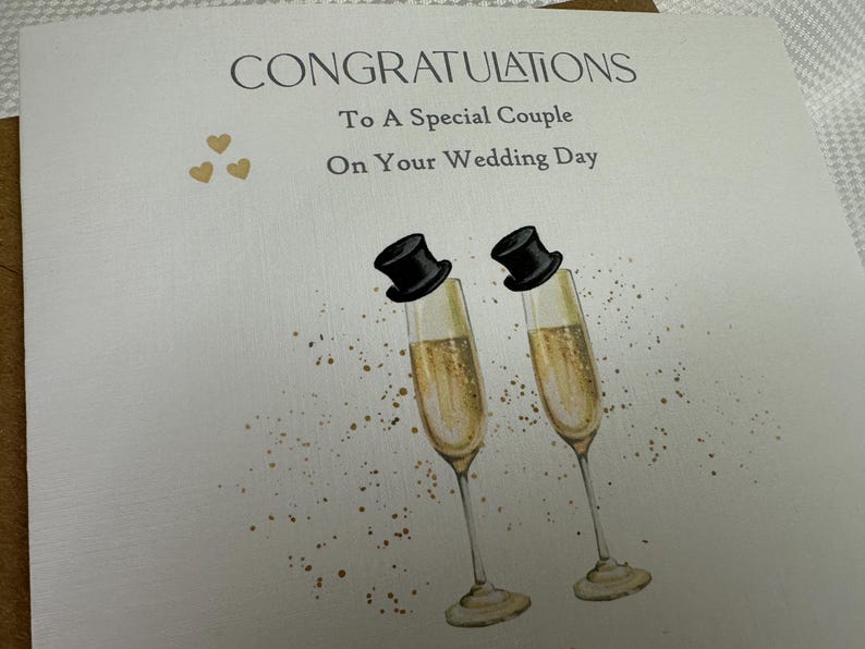 Personalised Wedding Day Card, Same Sex Men's, Mr and Mr, Civil Partnership, imagem 5