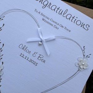Wedding Day Card: Personalised ~ Engagement, Vow Renewal, Anniversary, Civil Partnership bild 6