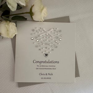 Personalised Wedding Day Card: Engagement ~ Anniversary ~ Vow Renewal, Civil Partnership