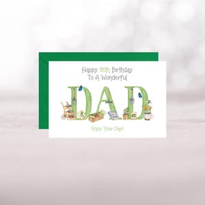 Personalised Dad/Papa/Pops Gardening Birthday Card: For any age and recipient