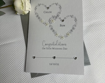 Personalised Wedding Day Card ~ Engagement ~ Anniversary ~ Vow Renewal ~ Civil Partnership